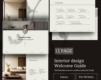 Interior Design Client Welcome Guide: Editable Onboarding Template