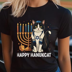 Hanukkah Cat shirt, Cat Owners shirt, Happy Hanukcat Shirt, Holiday Hanukkah Shirt , Jewish Cat Lover Gift, Cat Mom Shirt
