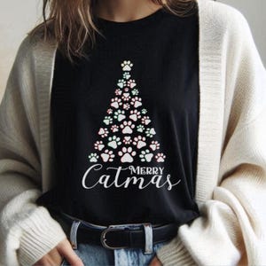 Merry Catmas Sweatshirt, Funny Cat Lovers Gift, Cute Holiday Sweater with Cats, Cute Cat Christmas Sweatshirt, Cat Lover Gift For Christmas