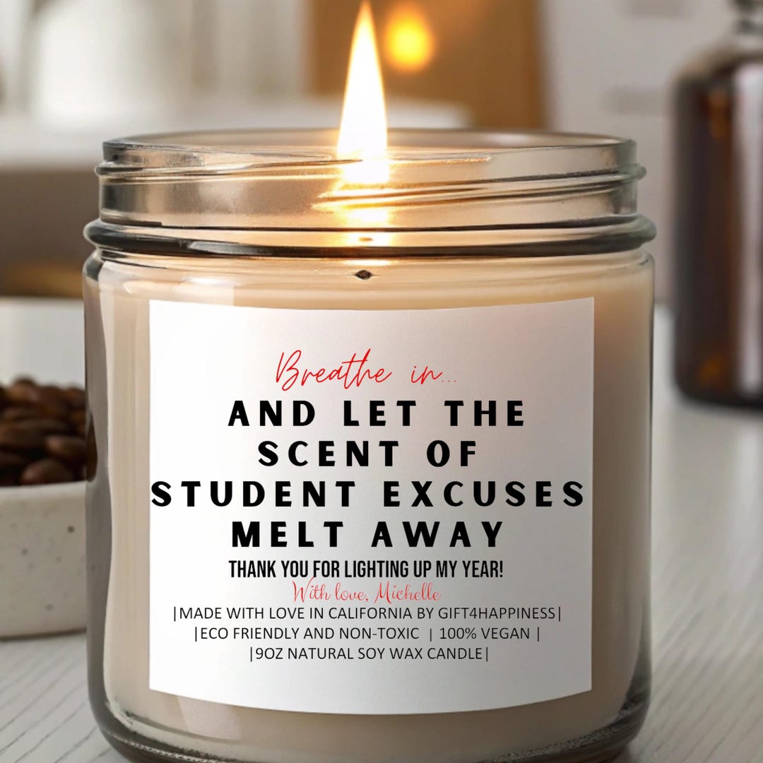 Personalized Funny Teacher Gift, Summer Break Candle, End of School ...