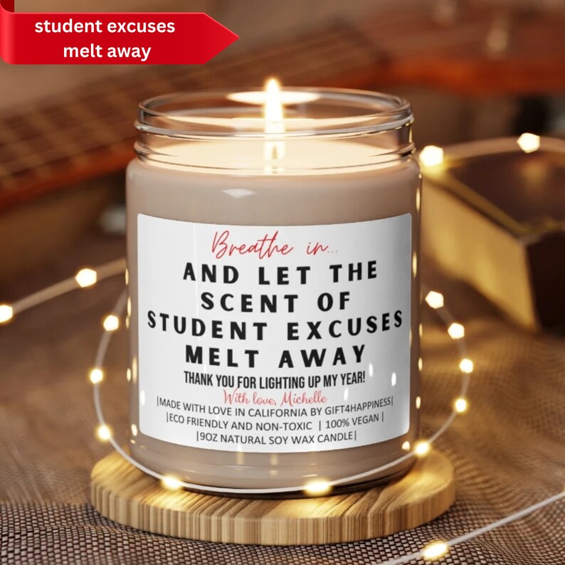 Personalized Funny Teacher Gift, Summer Break Candle, End of School ...