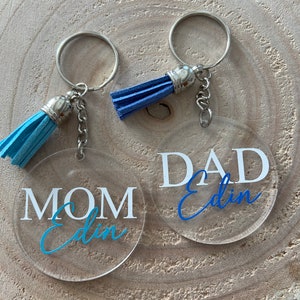 Keychain Personalized With Name Mama Mom Papa Dad Grandma - Etsy