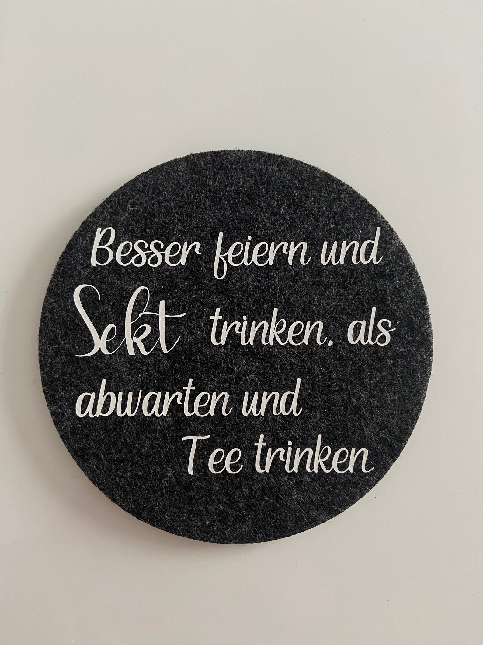 Sekt Untersetzer Filzuntersetzer personalisiert mit Sekt Etsy