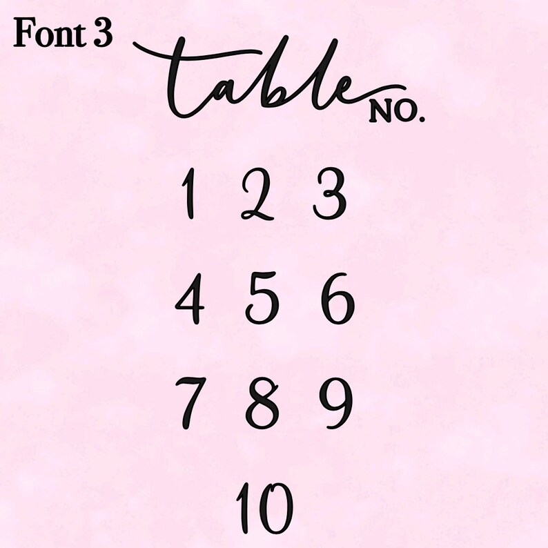 Table Number Decals Wedding Decals Table Numbers Wedding Etsy