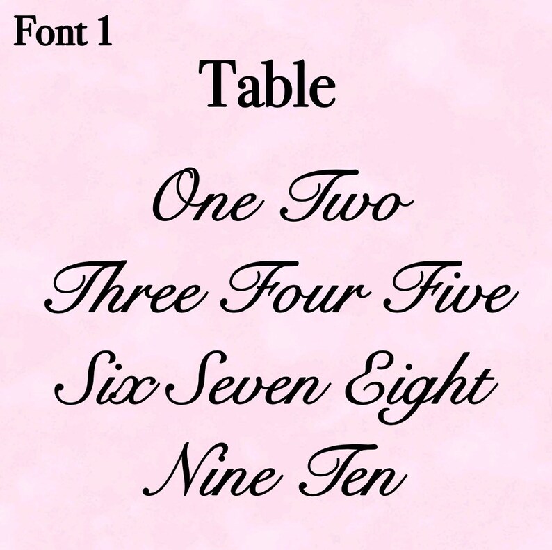 Table Number Decals Wedding Decals Table Numbers Wedding Etsy