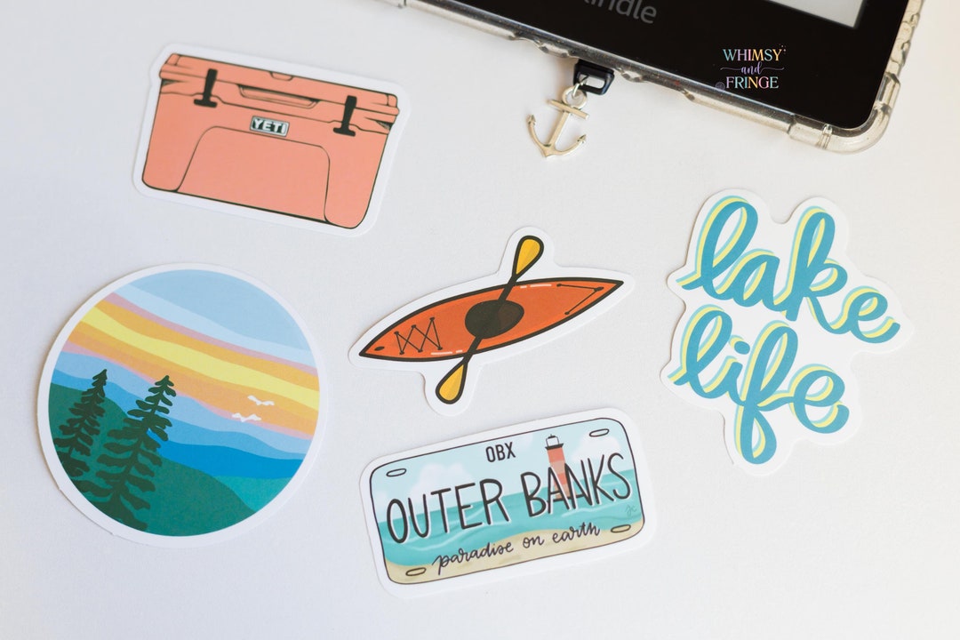 Ooak Rd357 Ebay Stickers OOAK RTS Lake Lover Outer Banks Kindle Accessory Bundle Stickers and ...