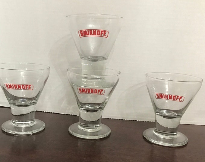 Vintage Smirnoff Cocktail Glasses
