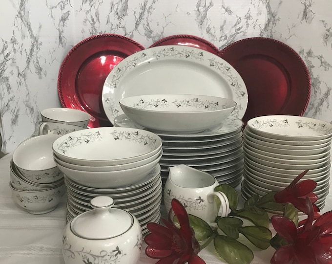 Dinner Plates Moon Mist 300 Fine China Made in Japan