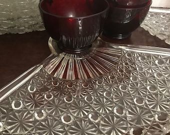 Royal Ruby Snack Set by Anchor Hocking; Sold Separately