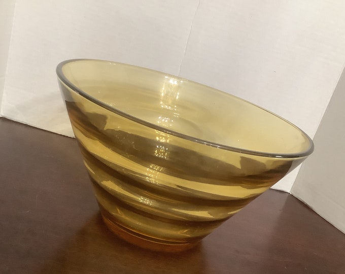 Vintage Hazel Atlas Waterfall Gold Bowl
