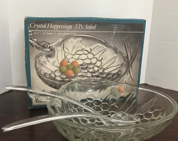 Salad Bowl Crystal Happenings by Indiana Glass Colony