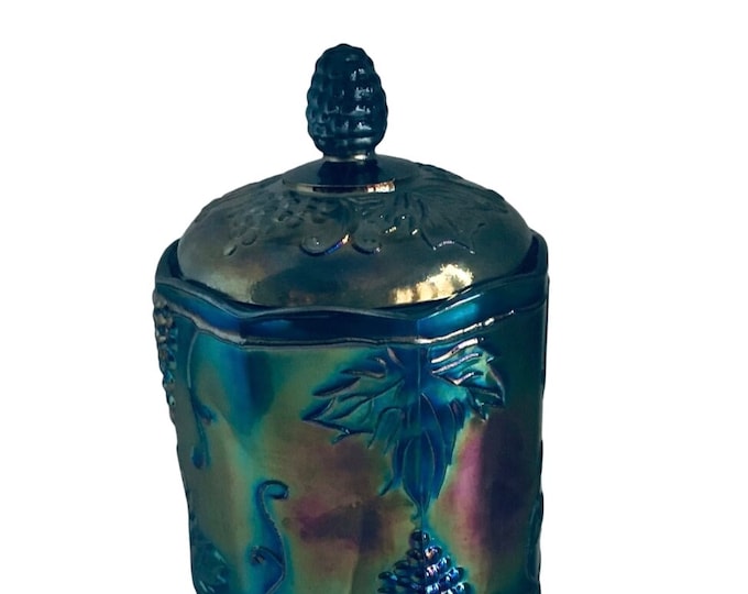 Vintage Carnival Glass Cookie/Biscuit Jar