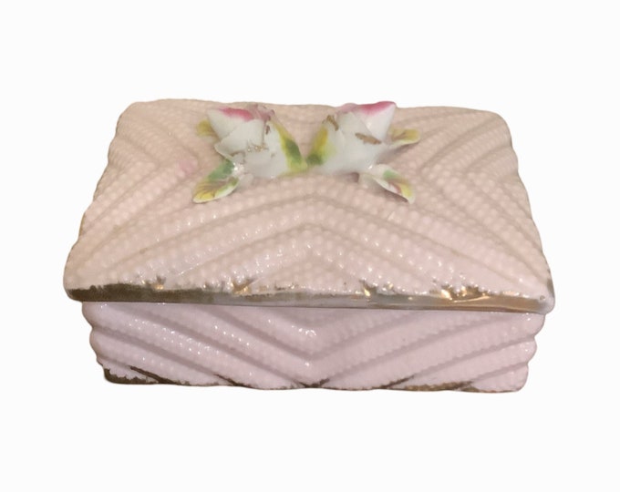 Ucagco  Pink Floral Trinket Box