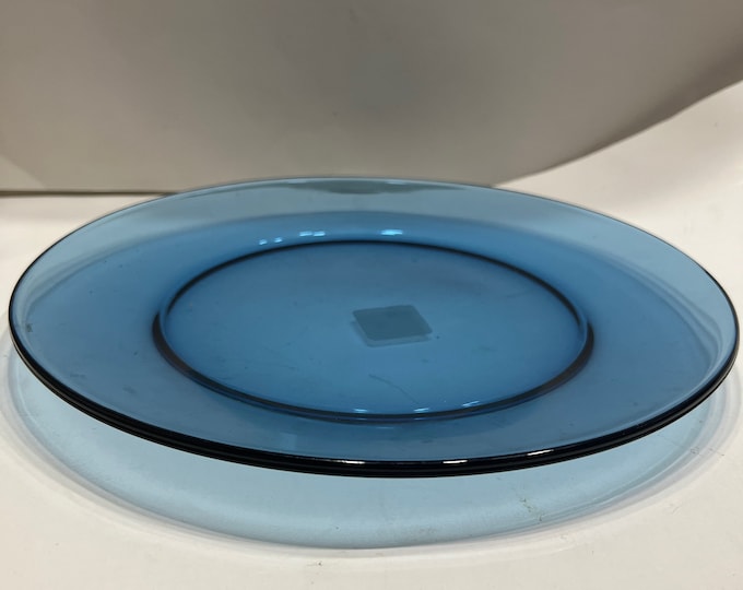 Presence Demiun Blue  Glass Serving Platter by Anchor Hocking