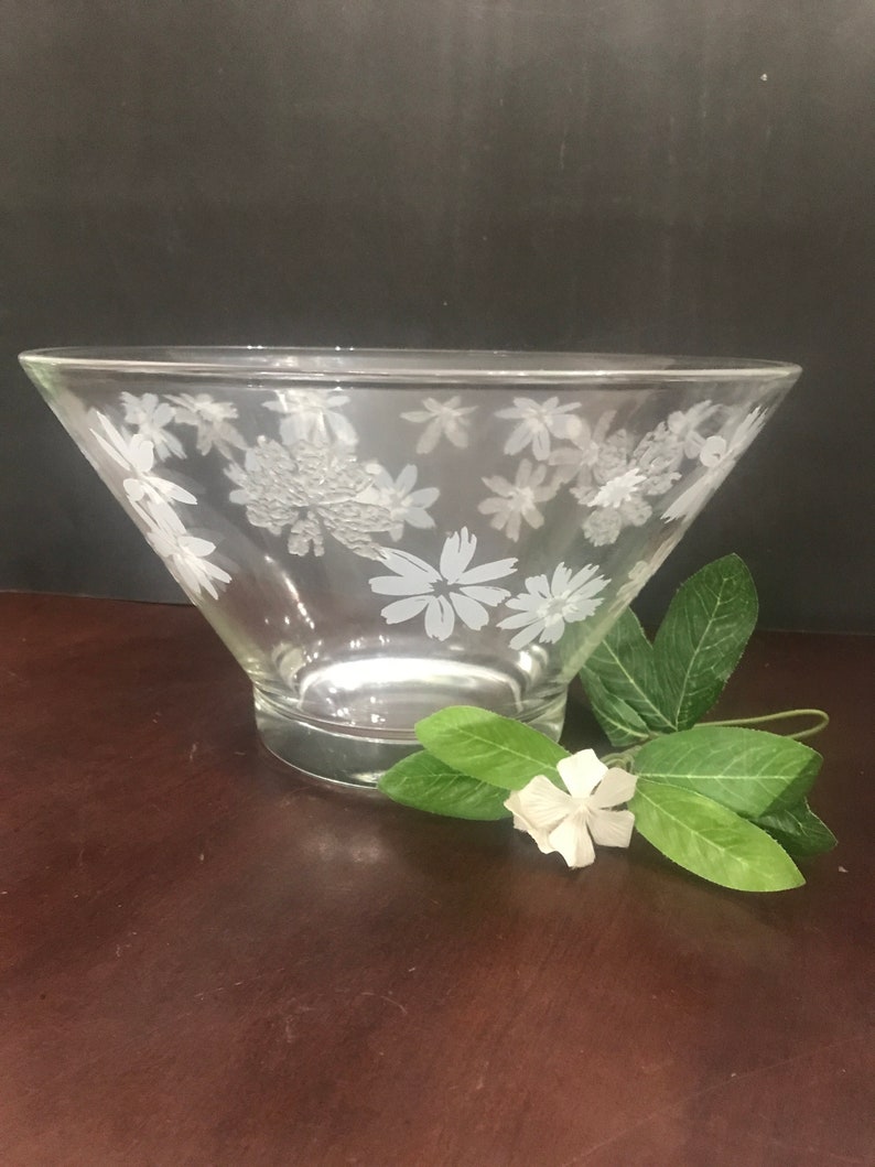 Anchor Hocking Misted Floral Daisy Chip and Dip Set/bowls Etsy