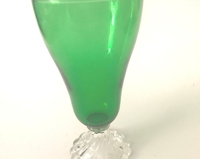 Anchor Hocking Burple-Inspiration Goblets,  Green Ice Tea Glass/ Chalice Goblet