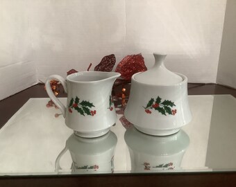 Sugar and Creamer with Cover by Alco Industries Made in China