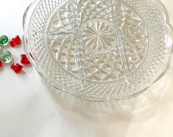Anchor Hocking Wexford 5 Section Relish Tray, No Center Seat, Giftware