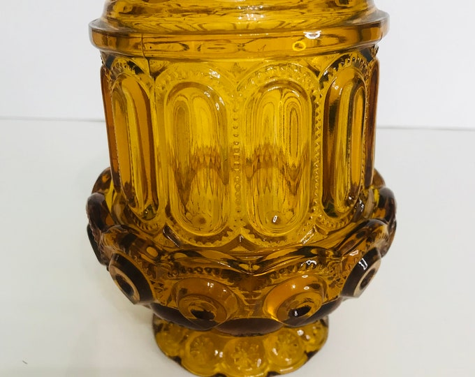 LE Smith Moon & Star Amber Gold 2 Piece Fairy Lamp Courting Light Candle Holder
