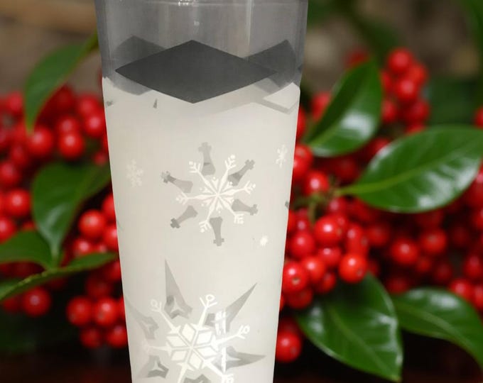 Atomic Snowflake Highball Tumbler: Black & White Barware