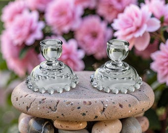 Portavelas individual transparente Candlewick de Imperial Glass, Ohio: Artículos de regalo de calidad