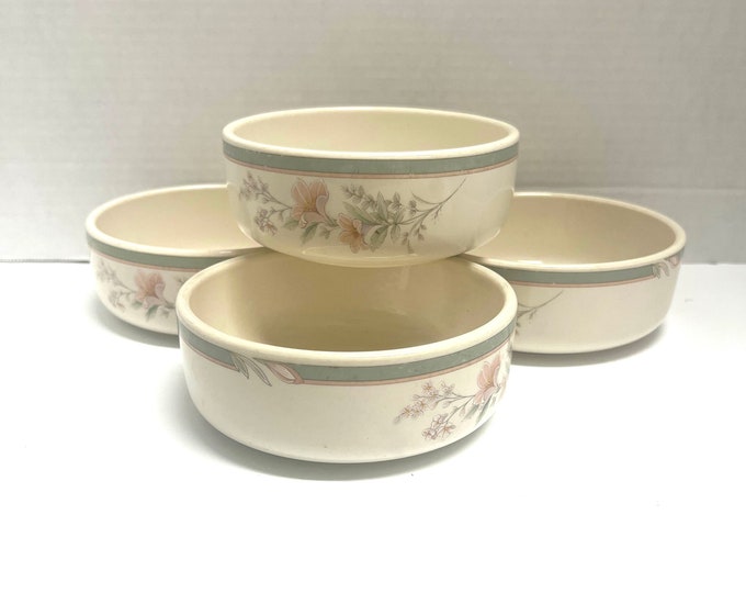 Deerfield by Noritake Soup Bowls, Kelcraft Misty Isle Collection by Noritake, Ceramic Soup Bowls