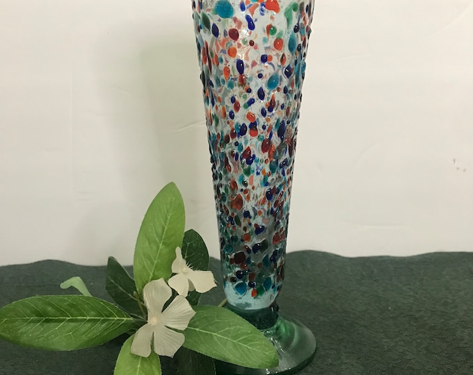 Art Glass Bud Vase/ Blown Glass/ Made in Mexico