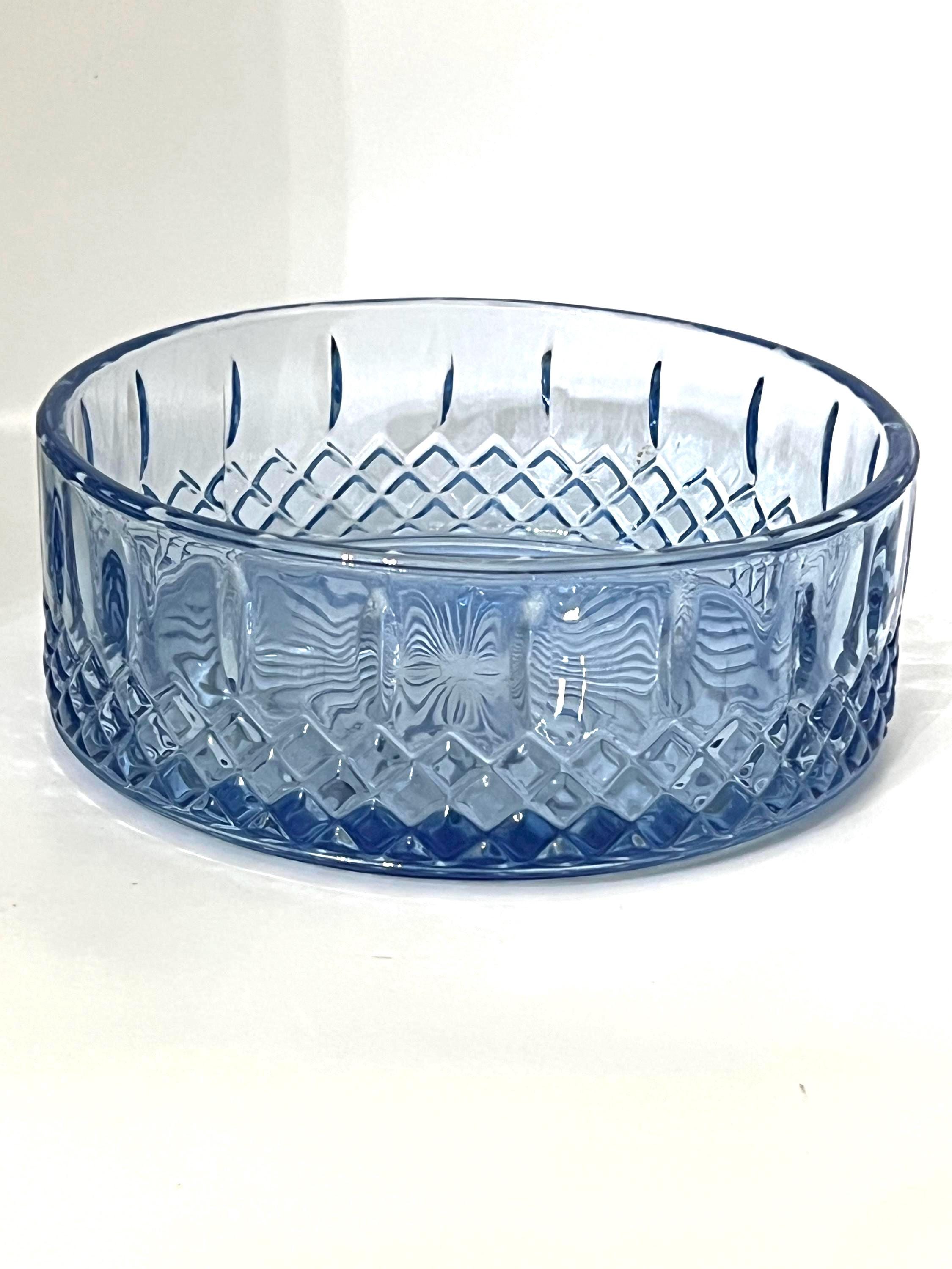 ヴィンテージ インディアナガラス プリンセスブルー キャンディ