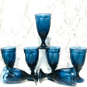 Noritake Sweet Swirl Blue ( Midnight), Ice Tea/ Water Goblets