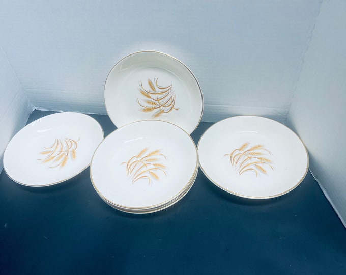 Golden Wheat Coupe Soup Bowls by Homer Laughlin