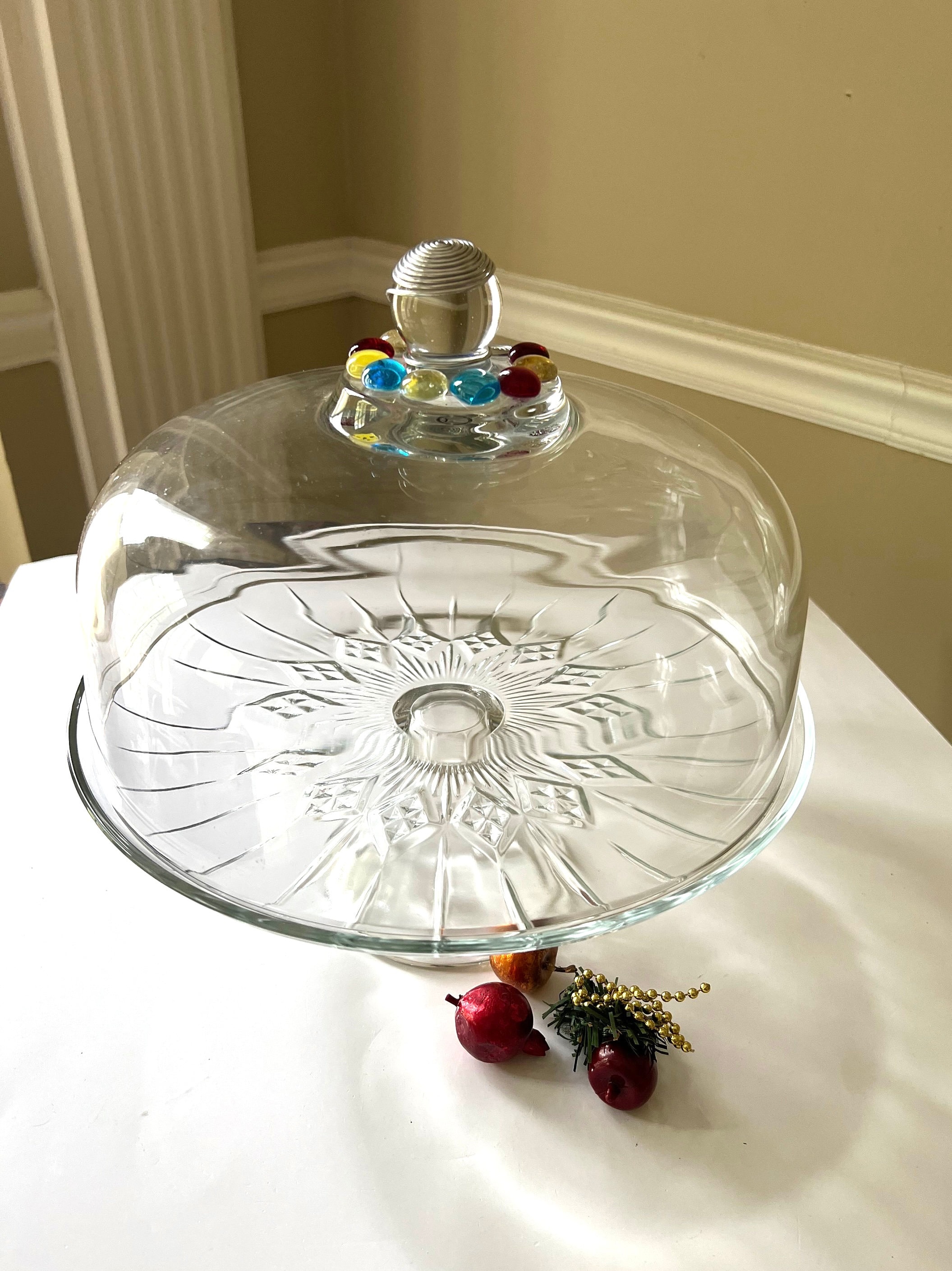 Anchor Hocking Footed Cake Stand Canfield With A Dary Rees Original ...