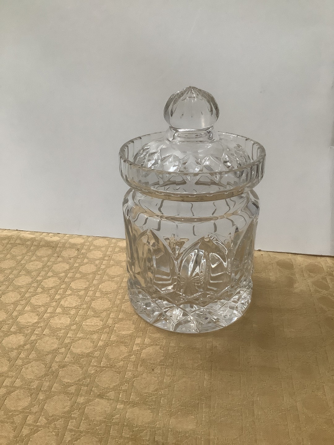 Sold at Auction: Large Clear Glass Cookie Candy Jar, Pedestal Base