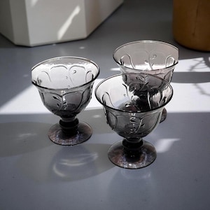 Libbey Purple Garden Vine Dessert Goblet: Sherbet Ice Cream Dish