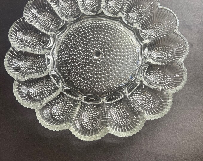 Indiana Glass Hobnail Devil Egg Tray