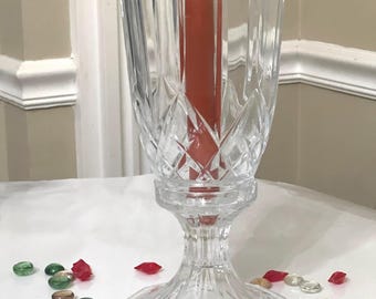Hurricane  Crystal Tapered Candlestick Holder, Giftware