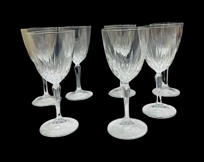 Cristal D’Arques-Durand Wine Goblets, Diamant, Vintage Wine Goblets