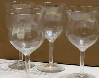 Vintage irisierende Weinkelche - 4er Set