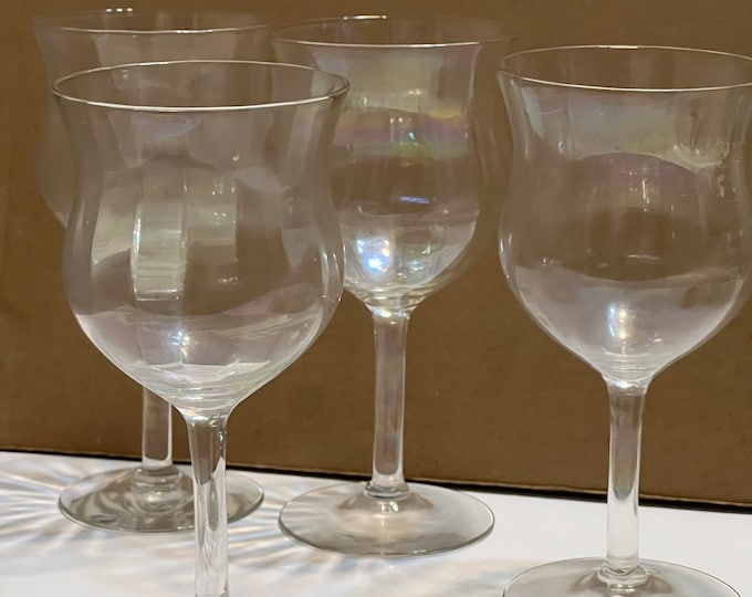 Iridescent Wine Goblets/Vintage Goblets/Gift/Special Occasion Goblets