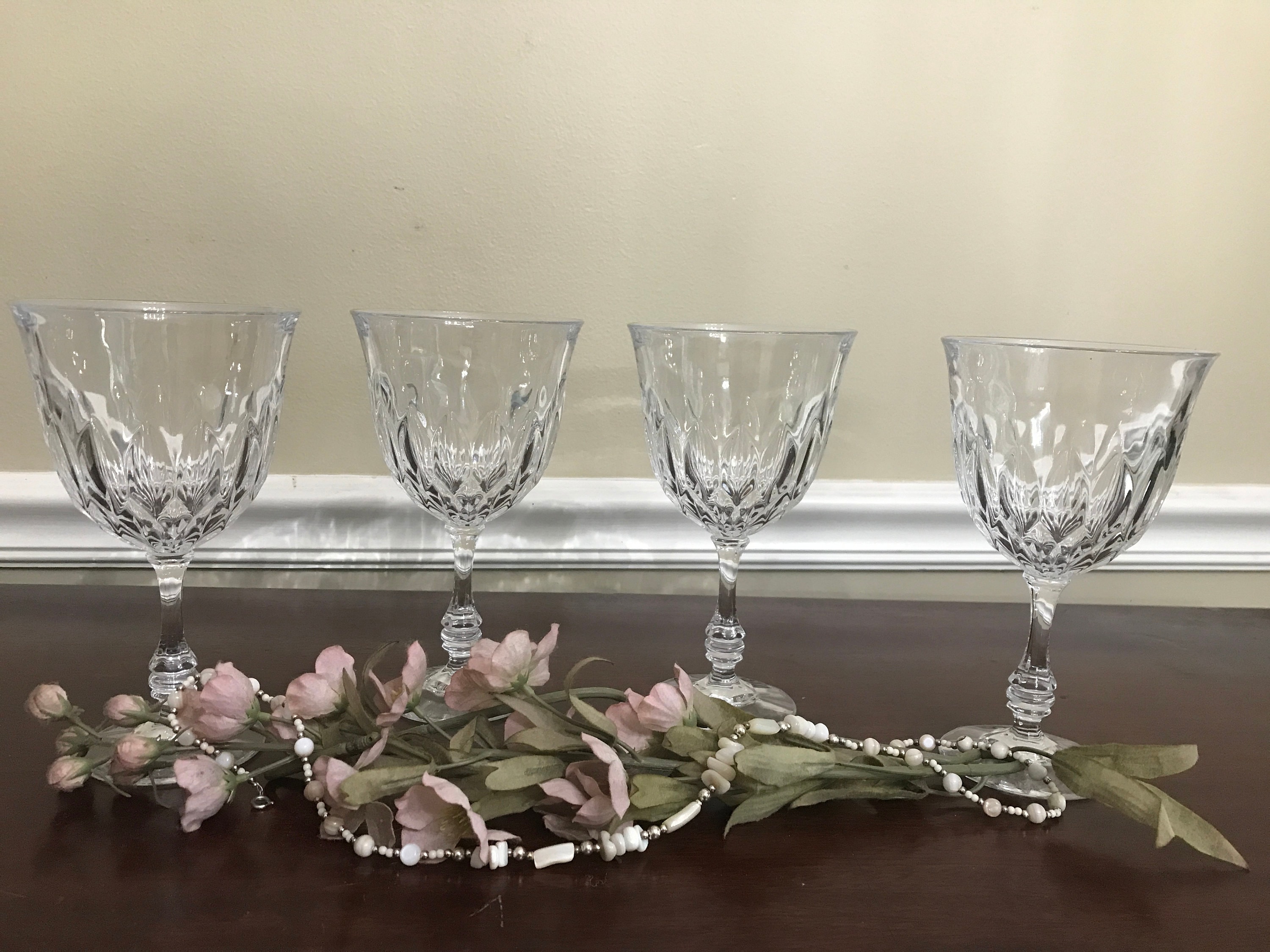 Fostoria Magnum Kimberly Crystal Wine Glasses Etsy