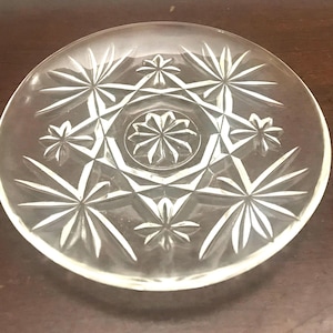 Anchor Hocking Glass  Coasters, EAPG Prescut Clear, Star of David Coasters, Gift for Bar