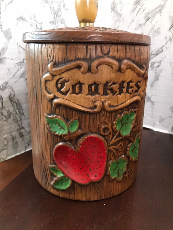 Vintage Treasure Craft Canisters, Sugar, Flour, Tea, Coffee