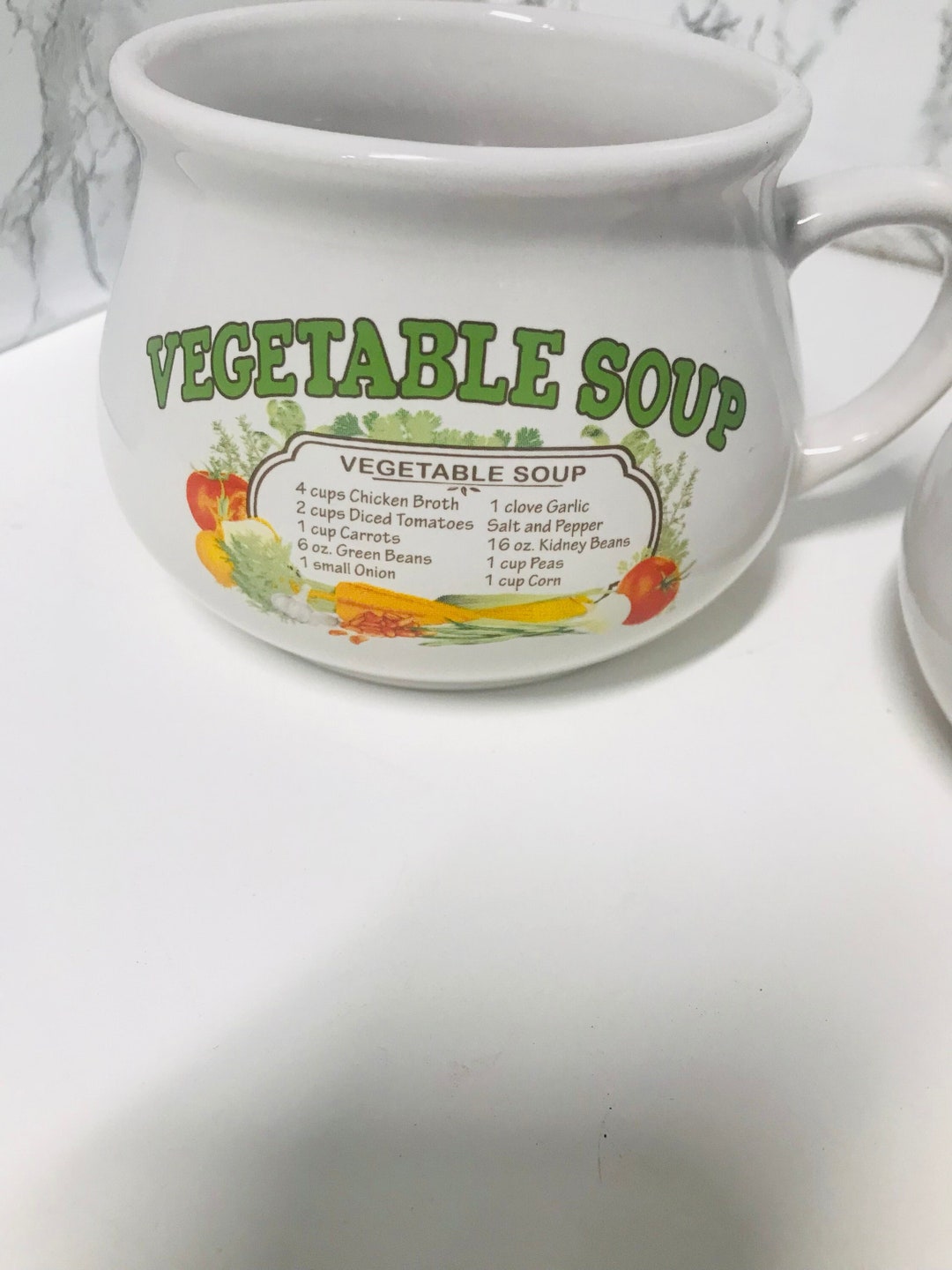 Vintage Soup Bowls With Recipe/ Handle/ Dat'l Do It Vintage Country