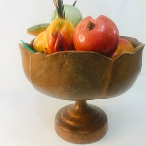 Vintage Teakwood Pedestal Bowl