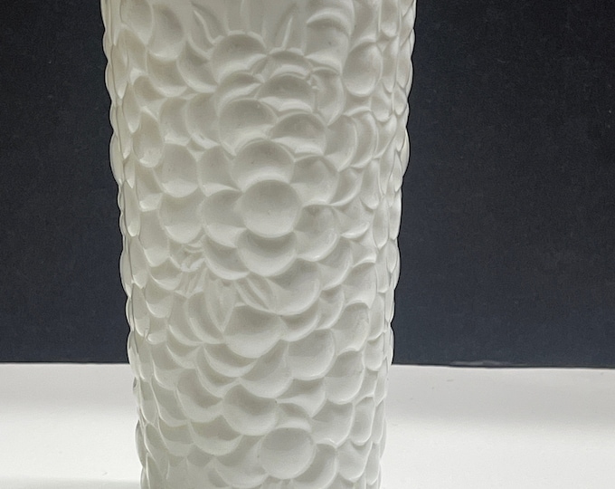 Vintage Milk Glass Vase 7.5 Tall