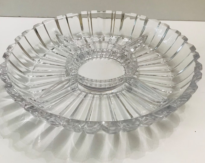 Crystal Clear Alexandria Relish Dish, Five Section Relish Dish
