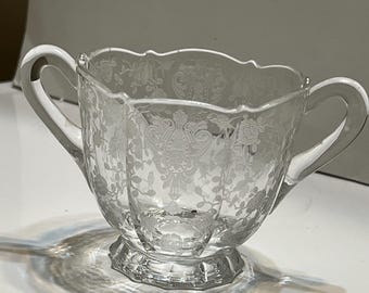 ケンブリッジローズポイントクリスタルクリーマー＆シュガーボウル