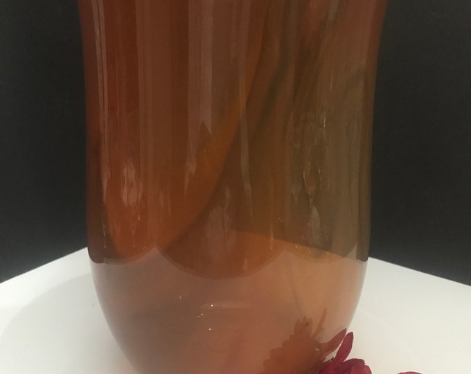 Blenko  Tangerine Vase/ Large Vase/ Tall