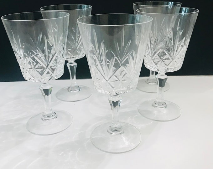Chantilly Taille Beaugency Goblets  by Cristal D'Arques-Durand