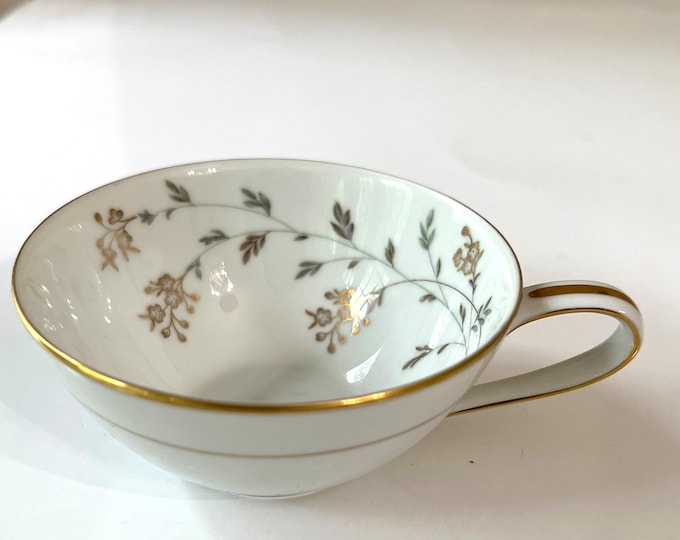 Noritake Andrea Flat Coffee Cup, Tea Cup, Vintage Porcelain Cup