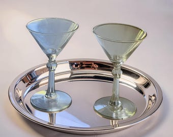Copa de martini Libbey Stardust, estilo vintage de la década de 1940.